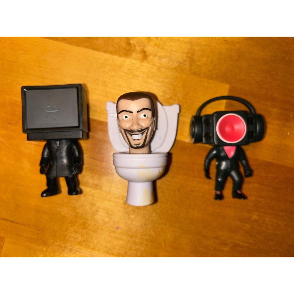 Skibidi Toilet Figurines 3 Count